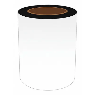VNM SIGNMAKER Continuous Label Stock: 6 in x 50 ft, Vinyl, White (Gloss) - VnM Signmaker Thermal Transfer Continuous Label Rolls