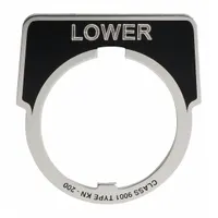 Legend Plate: 30 mm Panel Mounting Size, Half-Round, 1 3/4 in Overall Ht x 1 5/8 in Overall Wd (MPN 9001KN221)