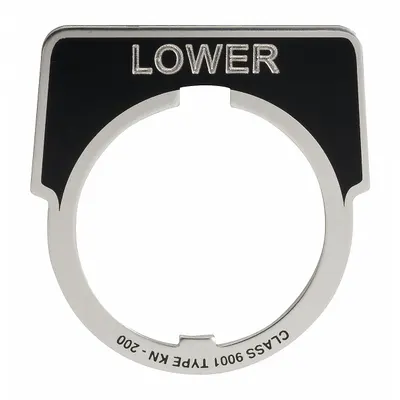 SCHNEIDER Legend Plate: 30 mm Panel Mounting Size, Half-Round - Push-Button Rings & Plates