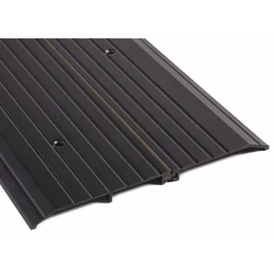 NATIONAL GUARD 8429DKB-36 Aluminum Saddle Threshold, 3 ft, Fluted - Saddle Thresholds