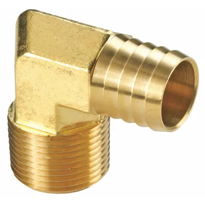 DIXON VALVE & COUPLING Barbed Hose Fitting: For 3/8 in Hose I.D., Hose Barb x NPT - Brass Multipurpose (Air, Water, Chemical) Rigid Barbed Hose Fittings