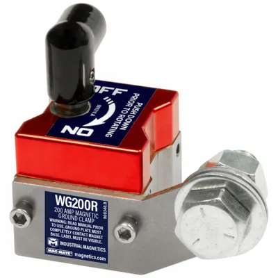 MAG-MATE WG200R Switchable Magnetic Ground Clamp, 200 A, 6 AWG, 150 lb Pull - Switchable Magnetic Ground Clamps