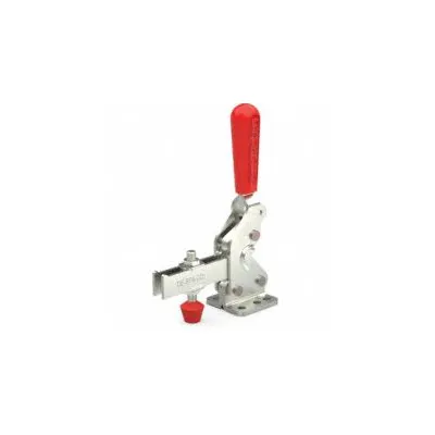 DE-STA-CO Hold-Down Clamp: Std Vertical Handle, Flange Base Mounting - Corrosion-Resistant Toggle Clamps