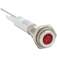 APPROVED VENDOR Flush Panel Light: 6 mm Panel Mounting Hole Dia, LED, Red, Flush Head, H06 (MPN 24M032)