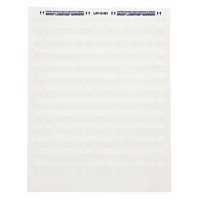 BRADY LAT-17-361-1 Wraparound Label - Brady Precut Label Sheets