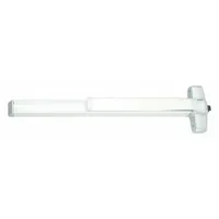 This VON DUPRIN rim exit device features a touchbar style for panic egress on commercial doors up to 4 ft wide. The chrome finish and ADA-compliant design ensure code-compliant operation with minimal force. Suitable for use in schools, offices, and hospitals