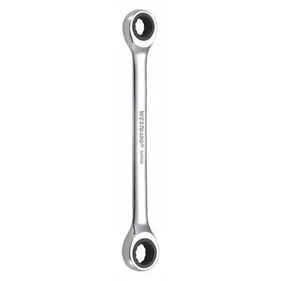 WESTWARD Box End Wrench: Alloy Steel, Chrome, 10 mm_11 mm Head Size, 5 7/8 in Overall Lg - Metric, Double End, 12-Point, Ratcheting Box End Wrenches