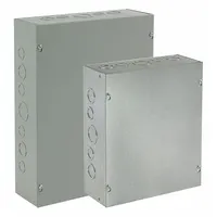 HOFFMAN Enclosure: Steel, 15 in x 15 in x 4 in, NEMA 1, Solid Cover, Screw On, Galvanized (MPN ASG15X15X4NK)