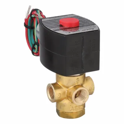 REDHAT Solenoid Valve: 3-Way, Normally Closed, 1/4 in Pipe Size, 110V AC/120V AC - 3-Way/2-Position, Normally Closed Solenoid Valves