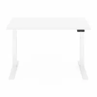 FLEXISPOT Adjustable Standing Desk: White, Particle Board, 55 in Overall Wd, 26 3/4 in Overall Dp (MPN E7WPRO5528-W)
