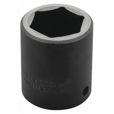 PROTO Impact Socket: 1/2 in Drive Size, SAE, 1 1/8 in Socket Size, 6-Point, Std - 1/2" Drive Impact Sockets