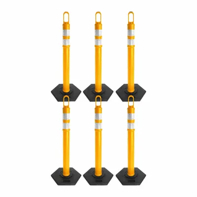 MR. CHAIN Delineator Kit: MUTCD/NCHRP-350, Portable, 47 1/2 in Overall Ht, Looper Top - Temporary Traffic Delineator Posts with Chain
