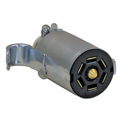 BUYERS PRODUCTS 7-Way Steel Trailer Connector with Safety Latch TC2007Z - Fleet and Vehicle Maintenance