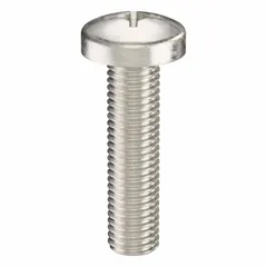 Pan head machine screw with 1/4"-28 thread size and 1 inch length, made from 316 stainless steel with a plain finish. Features a Phillips drive size #3 and is supplied in a 10-pack. Suitable for general fastening applications where corrosion resistance is required.