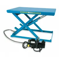 BISHAMON Scissor Lift Table: Electric, 2,200 lb Load Capacity, 38 19/32 in Max Lifting Ht, 230V AC (MPN LX-100N 230-V 1ph)