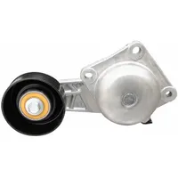 The DAYCO 89263 is a self-adjusting belt tensioner with a single pulley and a 3-inch outside diameter. It maintains proper tension on engine accessory drive belts, reducing slippage and noise while extending belt life. Suitable for automotive and light-truck applications