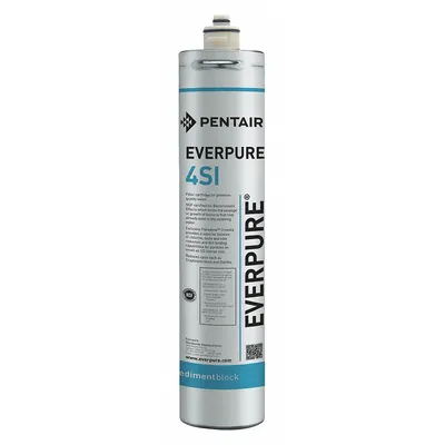 PENTAIR/EVERPURE Quick-Connect Water Filter: 0.5 micron, 2 gpm, 14 1/2 in Overall Ht - Quick-Connect Ice Machine & Refrigerator Water Filters
