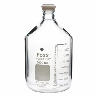 FOXX LIFE SCIENCES Glass Media, BOD, & Specialty Lab Bottles - Glass Lab Media Bottles: 10 L