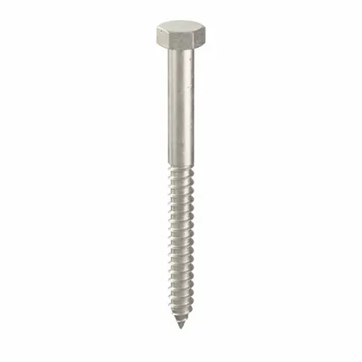 FOREVERBOLT Hex Head Lag Screw: 1/2 in Size, 5 1/2 in Lg, Stainless Steel, NL-19 - 18-8 Stainless Steel Hex Head Lag Screws