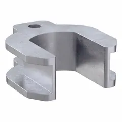 Aluminum protective cap designed for use with 19 mm open end spanners. Features a 16 mm wrench size and is intended for spanner-type screws. Commonly applied in hygienic environments to cover fastener heads and prevent debris accumulation.
