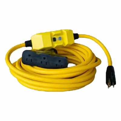 SOUTHWIRE GFCI: Manual Reset, 25 ft Lg, 12/3, 5-15P Plug, 15 A Current - Inline GFCI Cords