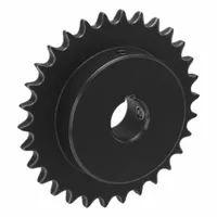 TSUBAKI Single Strand Sprocket: 40, For 1/2 in Chain Pitch, 1 in Bore Dia, 30 Teeth, Steel (MPN 40B30F-1)