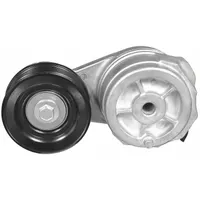 The DAYCO 89438 is a heavy-duty self-adjusting belt tensioner with a single pulley. It automatically maintains proper tension on engine accessory drive belts, compensating for belt stretch and wear. Suitable for use in vehicle engine systems requiring reliable belt tensioning