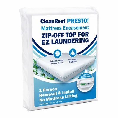 CLEANREST Bedbug Barrier: Hotel King - Mattress Encasements