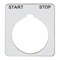 Legend Plate: 30 mm Panel Mounting Size, Square, 1 13/16 in Overall Ht x 1 13/16 in Overall Wd (MPN 9001KN251WP)