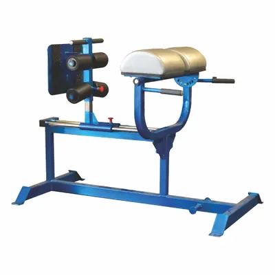 PROMAXIMA Glute and Ham Developer: Steel, Powder Coated, Gray, Black, Vinyl - Hip & Leg Machines