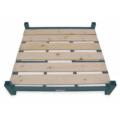 OEM Stack Rack Base: 42 in x 60 in x 9 in - Wood-Deck Stack Rack Bases