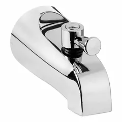 Metal bathtub spout with integrated quarter-turn diverter for directing water flow between tub and shower. Chrome finish. 3/4 in IPS connection. 5 1/4 in spout reach. For use in residential or commercial plumbing systems requiring a quarter-turn diverter spout with IPS connection.