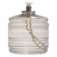 This clear liquid wax candle in a clear jar provides table lighting for commercial or hospitality settings. The wax composition offers a 100-hour burn time. Dimensions are 4 1/8 inches in overall height and 3 1/2 inches in overall width