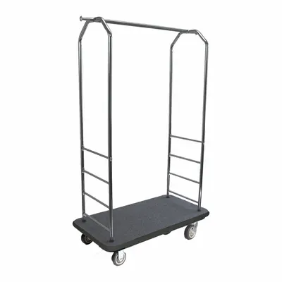 CSL Bellman Cart: 1 in Frame Dia, 43 in Overall Lg, 23 in Overall Dp, 72 1/2 in Overall Ht - Easy-Mover Bellman Carts