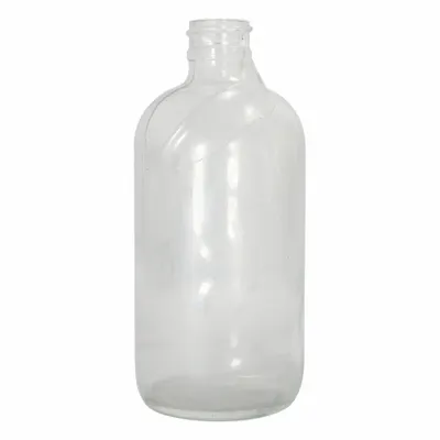 QORPAK Sampling Bottle: 120 mL, Colorless, 22-400, No Closure, 128, No Closure - Safety Coated Narrow Mouth Round Glass Lab Bottles