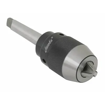 JACOBS Drill Chuck: MT3, 1/8 in to 5/8 in Capacity - High-Precision Keyless Drill Chucks with Integrated Arbor