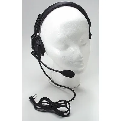 KENWOOD Headset: Fits Kenwood, For NX-P1000 Series, Over-the-Head, Black, 1 Wires - Kenwood-Compatible Earpieces & Headsets