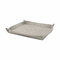 Gray filter spill pad measuring 2 ft x 2 ft, designed for use as a liner inside filter berm pads. Each pad has an oil capacity of 0.8 gallons. Sold in a box of 6 pads. Used for capturing oil and sediment from industrial equipment during maintenance and repair operations.
