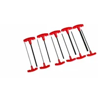 WESTWARD Hex Key Set: 11 - 15 Pieces, T, SAE, Std End, Long, 11 Pieces, Pouch, Black Oxide, 1 Tips