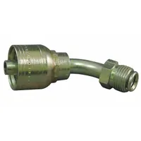 AEROQUIP Hydraulic Crimp Fitting: Steel x Steel, 45° Elbow, -6 For Hose Dash Size, Male x Genderless (MPN 1AA5MFA6)