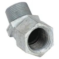 Elbow, 45 Degrees: Iron, Powder Coated, 1/2 in Trade Size, Female to Male, NPT (MPN MF-45-1MWW)