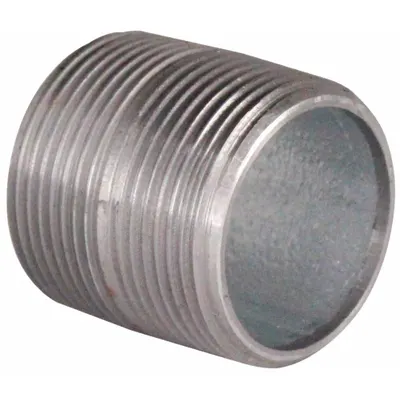 BECK Pipe Nipple: 3/4 in Nominal Pipe Size, 3 in Lg, Schedule 80, Galvanized Steel - Schedule 80 Threaded on Both Ends Pipe & Nipples