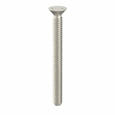 TAMPER-PRUF SCREW Tamper Resistant Screw: #10-24 Thread Size, 2 in Lg, Stainless Steel, Plain - Flat Head Tamper-Resistant Machine Screws