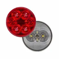 MAXXIMA Retail Kit: LED, Stop, Turn, and Tail Combo Light, Red/White, Round, 4 5/16 in Overall Dia (MPN M42346RBU-KIT)