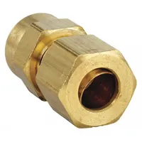 Standard sleeve brass compression fitting adapter with 1/2 in OD tube size and 1/4 in female NPT thread. Compression x FNPTF configuration for connecting tubing to threaded ports. Sold in a 10-pack. Suitable for fluid system connections in pneumatic, hydraulic, and instrumentation applications