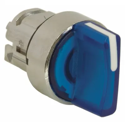 SCHNEIDER Short-Handled Selector Switch: 22 mm Panel Mount Size, 3 Positions - Illuminated Selector-Switch Operators