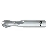 OSG Ball End Mill: Carbide, TiAlN Coated, 2 Flute, 9/64" Mill Dia, 1/2" LOC, 2" OAL (MPN 402-1406-BN11)