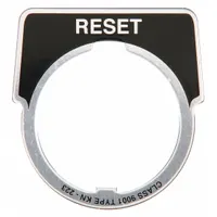 Legend Plate: 30 mm Panel Mounting Size, Half-Round, 1 3/4 in Overall Ht x 1 5/8 in Overall Wd (MPN 9001KN223)