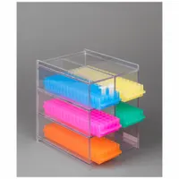 Microtube Rack: 6 3/4 in Overall Wd, 8 1/2 in Overall Ht, 8 in Overall Lg, PETG, Clear, Benchtop (MPN 6SMMICRO)