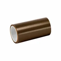 This PTFE slick surface tape is constructed from gray polytetrafluoroethylene film with a silicone adhesive. It measures 6 inches wide, 36 yards long, and 3.5 mils thick. The non-stick surface is suited for applications such as chute linings, conveyor guides, and heat-sealing bars in packaging, food processing, and material handling